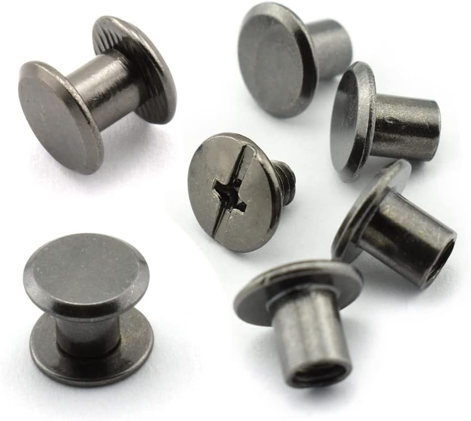 [오늘출발] [해외] YXQ 50pcs 시카고 나사 5x6mm 슬롯형 바인딩 리벳 북 DIY 가죽 공예 교체