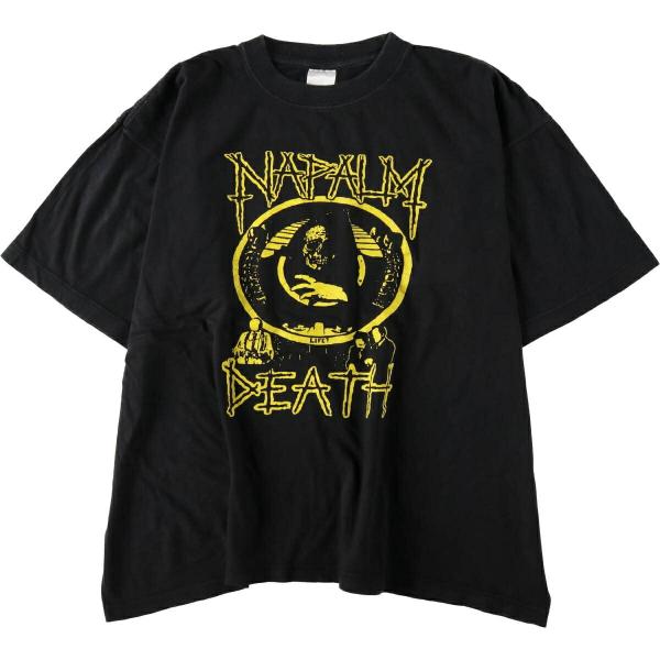 [중고,해외] 17350939 (중고) 헌 옷 FIREFOX Napalm Death 나팜 데스 밴드 T셔츠 밴 T 남성 XL 상당