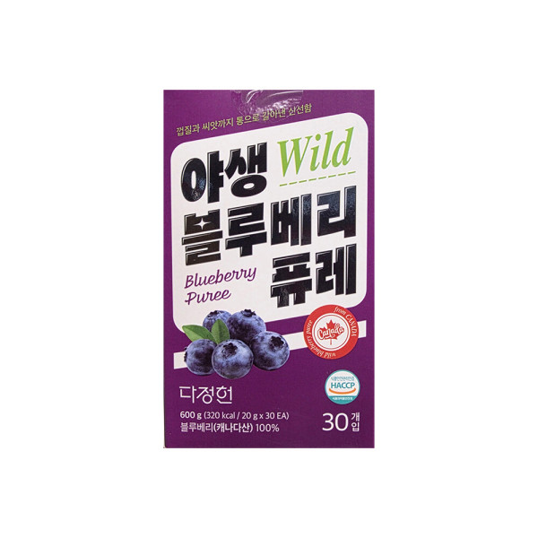 [오늘출발] 다정헌 야생 블루베리 퓨레 20g x 30입 / 무료배송
