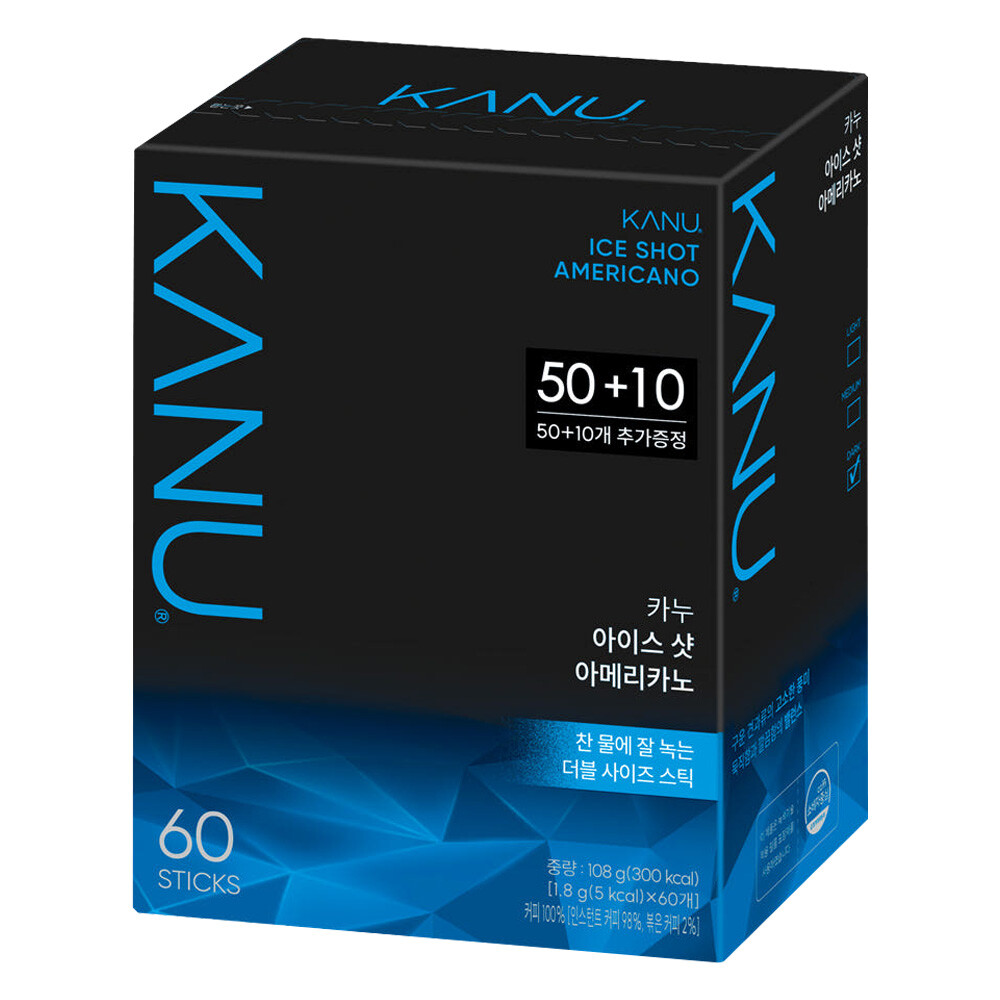 [오늘출발] 동서식품 카누 아이스샷 아메리카노 1.8g 60개입 1개