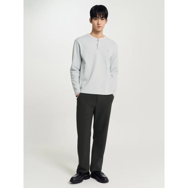 빈폴 26SS 헨리넥 긴소매 티셔츠 - 라이트 그레이(BC6241C562)