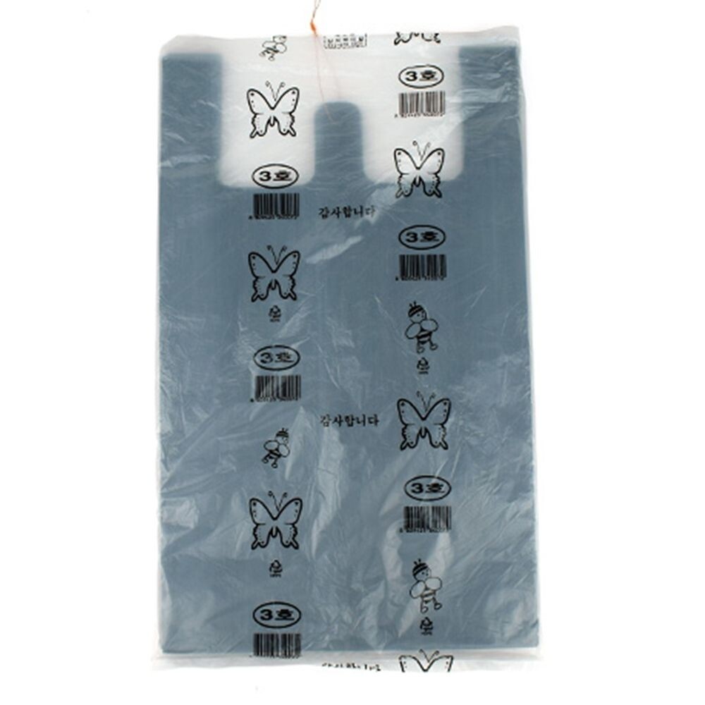 손잡이 비닐 봉투 3호 27x45cm 100매 검정/다용도/일반/봉지/약국/시장/가게/배달/포장/슈퍼/마트/편의점