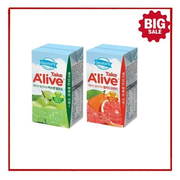 동원 덴마크 테이크얼라이브 블러드오렌지 120mL x 24개 + 샤인머스캣120mL x 24개 36193706)