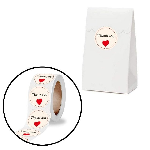 고품질 원형 감사 땡큐 포장 스티커 500pcs 선물스티커 (W9C7DB9)