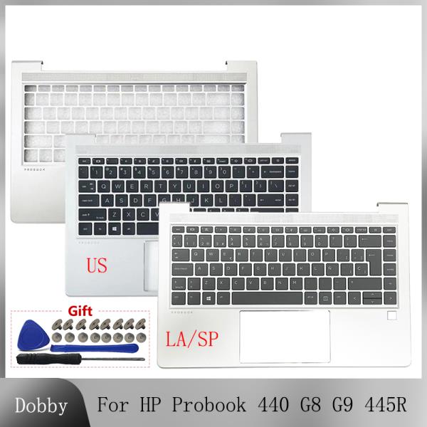 HP Probook 440 G8 440 G9 445R Zhan66 14 G4 G5 X8Q 손목 받침대 상단 덮개 케이스 백라이트 용 기존 새