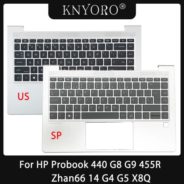 HP Probook 440 G8 440 G9 445R Zhan66 14 G4 G5 X8Q 노트북 손목 받침대 상단 덮개 백라이트 용 새 원본