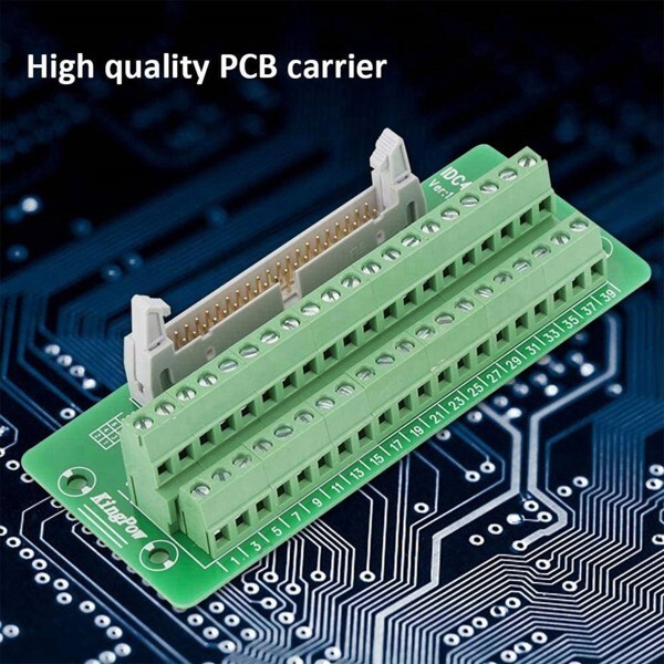 [해외] 6X IDC40P 40핀 커넥터 스트립 브레이크아웃 보드 터미널 블록 플러그 PLC 인터페이스(브래킷 포함) DIN