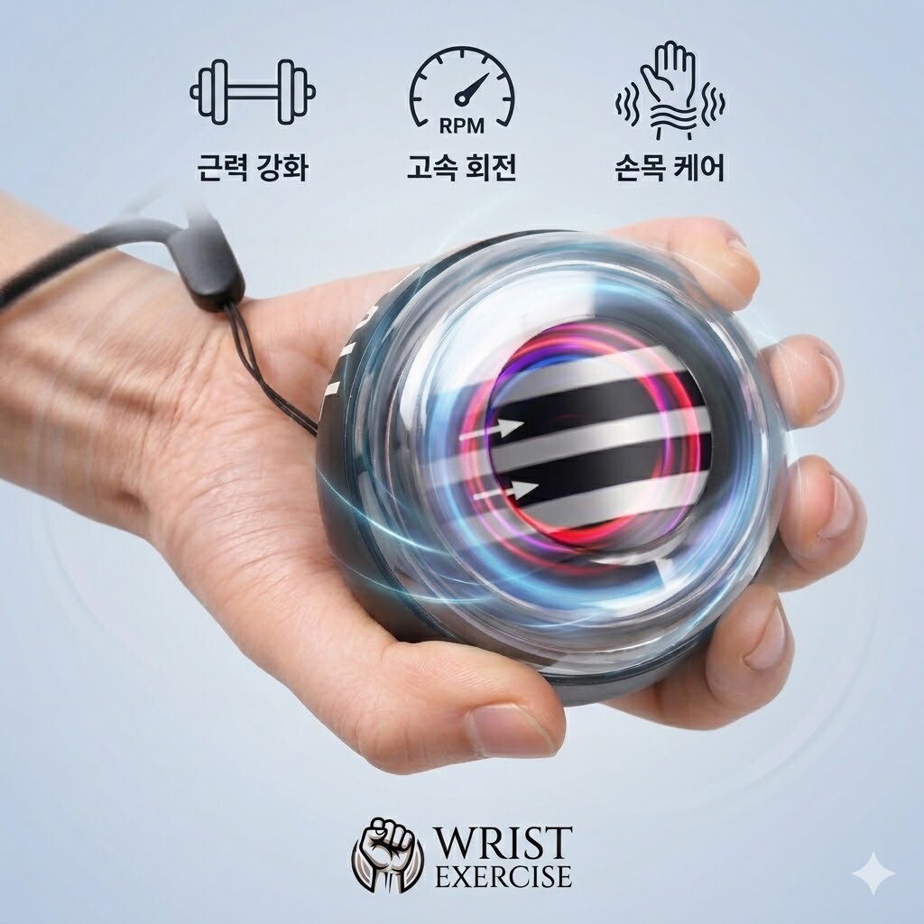PDO118 악력 운동 기구 틈틈이 하는 손목 운동 자이로볼 가성비 아이템