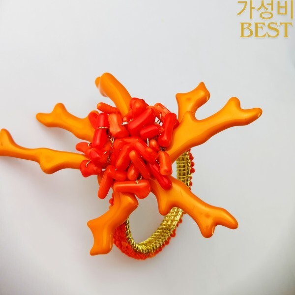 [오늘출발] [해외] 무료  새로운 디자인 산호 냅킨 링 홀더 12 Pcs 다양한 색상