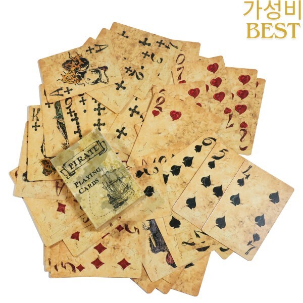 [오늘출발] [해외] 해적왕 빈티지 카드 놀이 브릿지 덱 포커 게임 60x90mm
