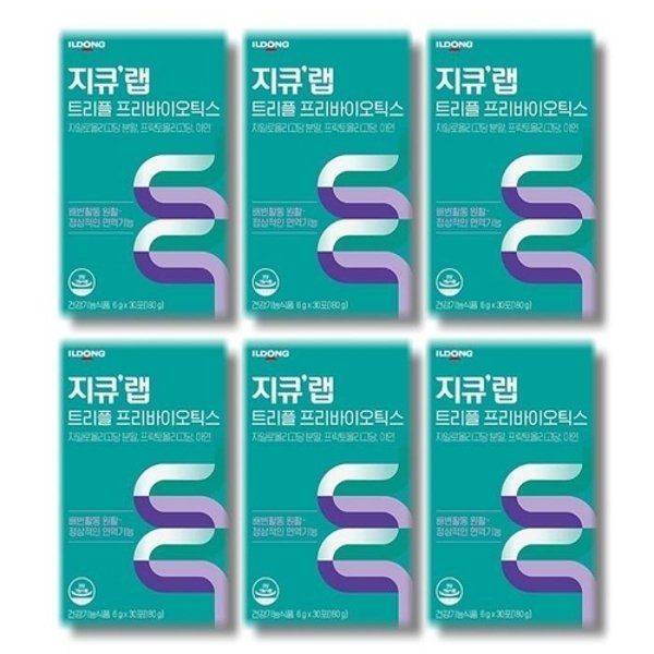 건강나라 지큐랩 트리플 프리바이오틱스 6g x 30포 6박스
