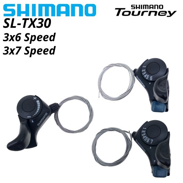 [오늘출발] Shimano Tourney SL TX30 자전거 시프트 레버 6 7s 18 속도 내부 기어 케이블 포함