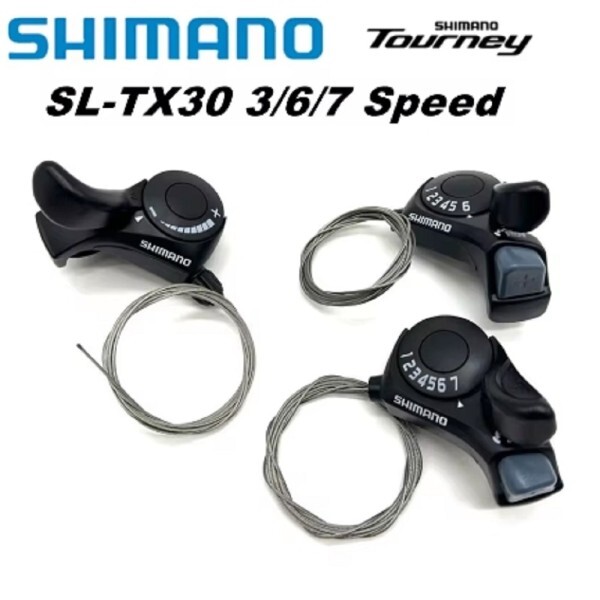 [오늘출발] SHIMANO Tourney SL TX30 자전거 시프트 레버 6/7s 18/21 속도 내부 기어 케이블 포함 3