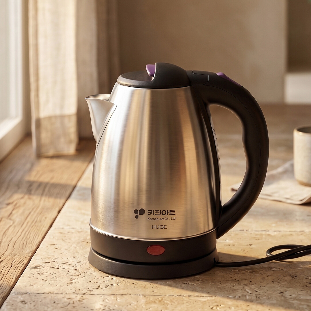 키친아트 스텐 주전자 전기포트 대용량 1.5L 1.8L