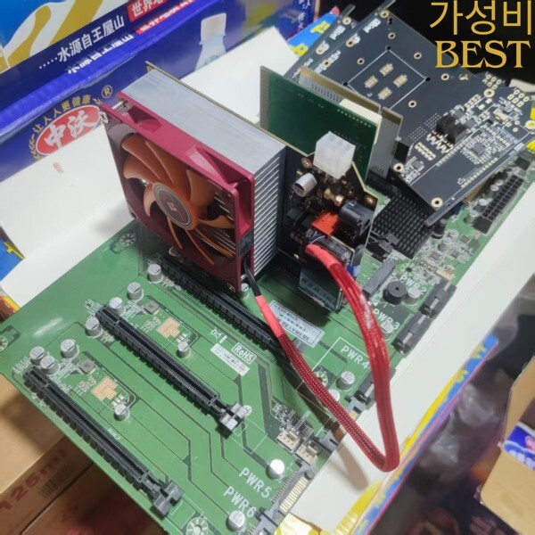 [오늘출발] [해외] Nerdqaxe+ 2.5t 데스크탑 컴퓨터 Pcie 슬롯 설치 방법 마더보드만 전원 어댑터 미포함