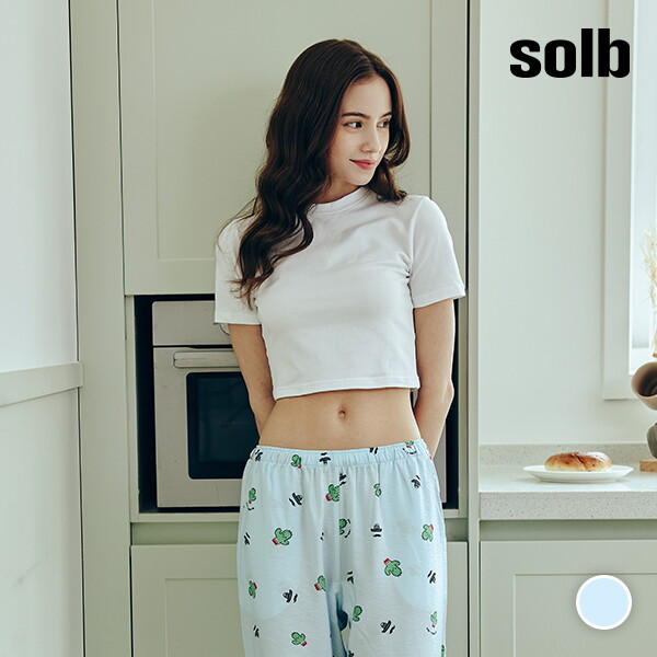 솔브 솔브 귀여운 선인장 나염 노팬티 이지팬츠(SEPE102F)