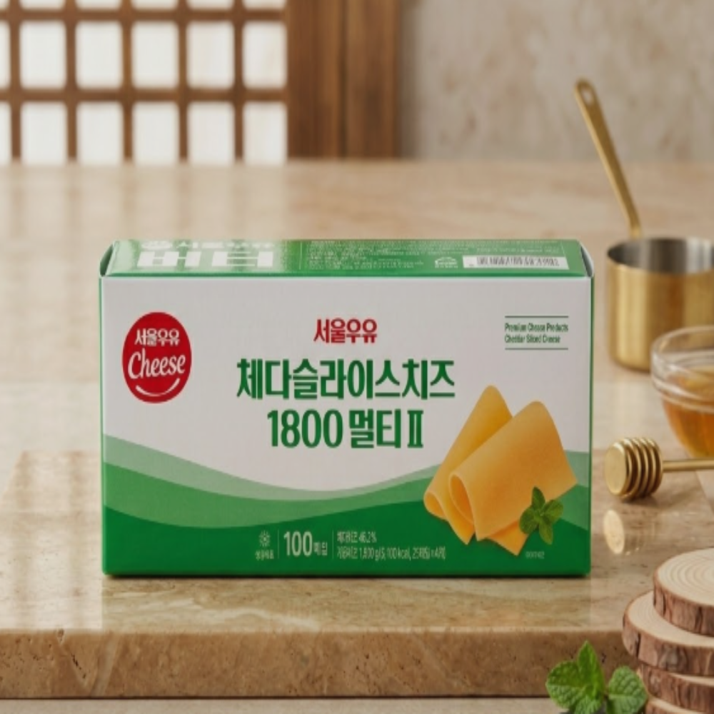[서울우유협동조합]서울우유 서울우유 체다 슬라이스치즈 100매 멀티2 업소용 1.8kg