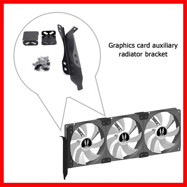PCI 슬롯 듀얼 팬 마운트 랙 브래킷 90mm 120mm 데스크탑 그래픽 비디오 카드 컴퓨터 수냉 액세서리