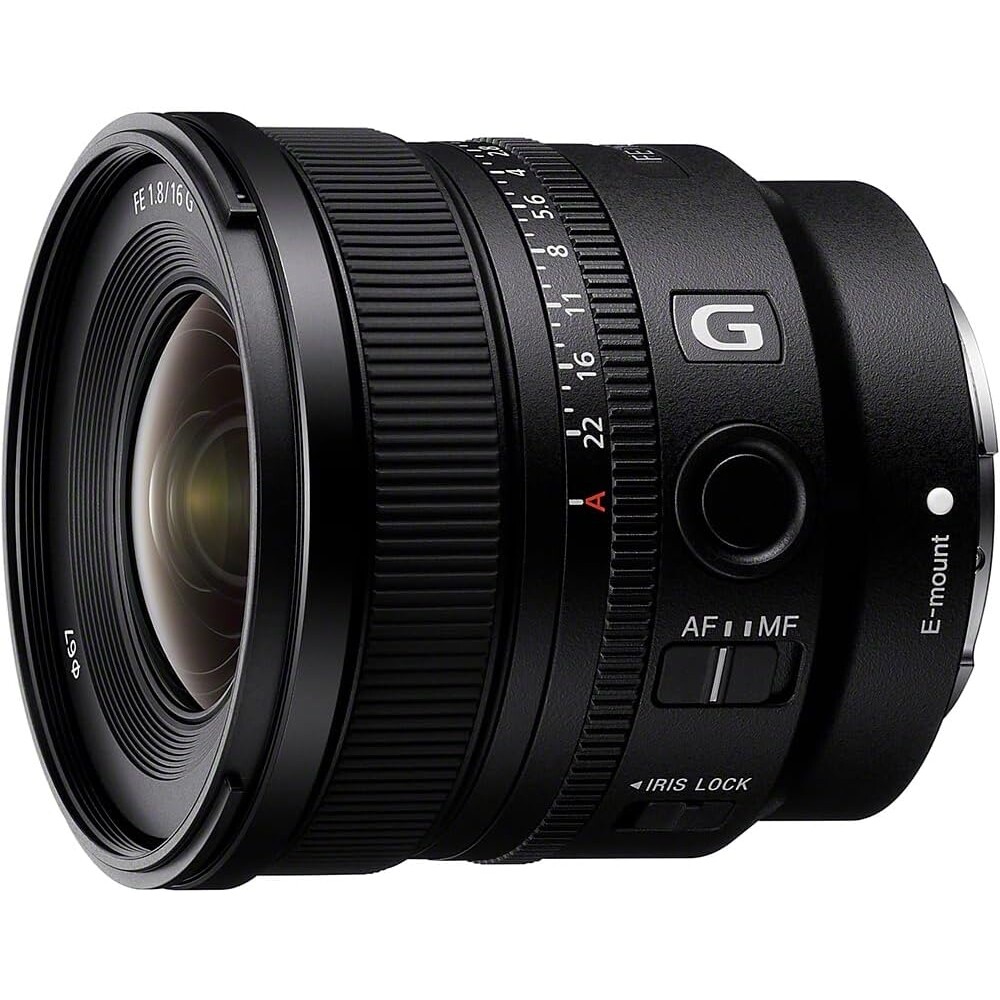 [해외] 디지털 카메라용품 소니 광각 단초점 풀사이즈 FE 16mm F1.8 G 알파 E 마운트 SEL16F18G