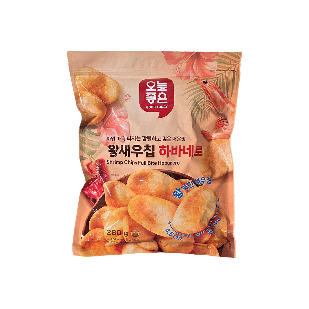 [오늘출발] 오늘좋은 왕새우칩 하바네로 280g / 무료배송