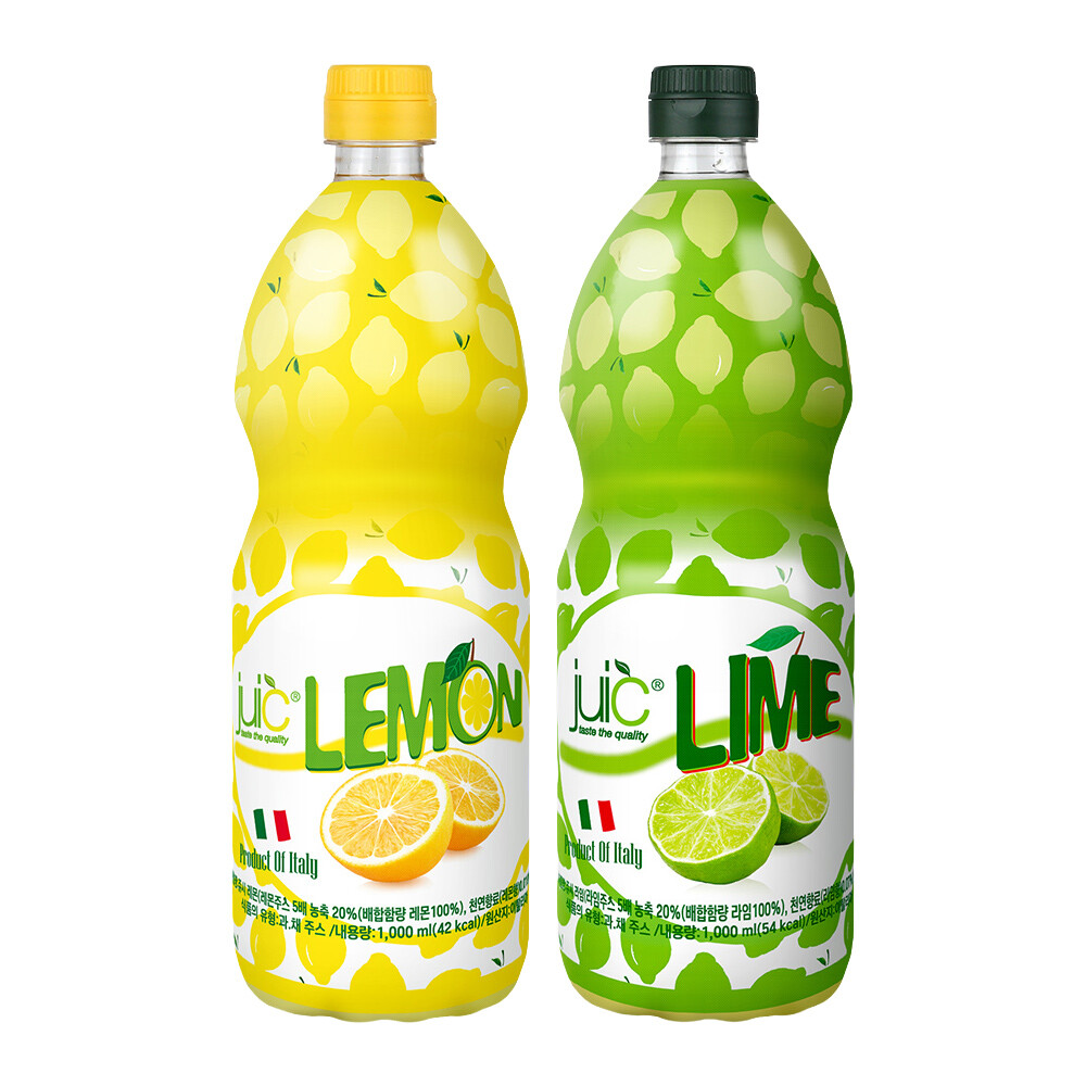 [오늘출발] MS 라임주스 1000ml+레몬주스 1000ml  (레몬즙 /라임즙)