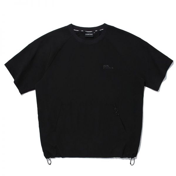 올어바웃뉴 ALL ABOUT NEW 블록 우븐 반팔티 블랙 INY2XM22ABK