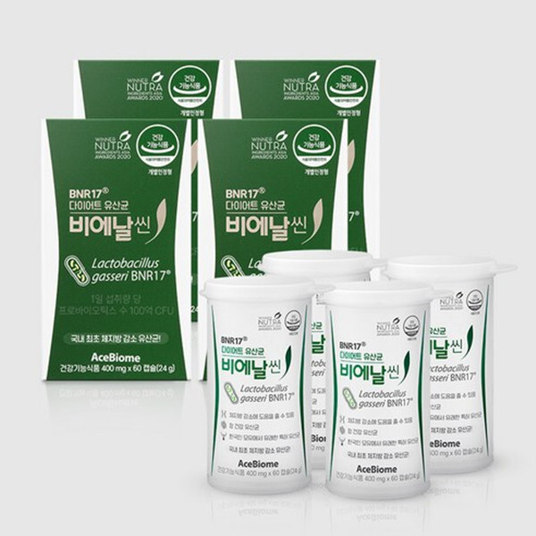 비에날씬 비에날씬 BNR17 다이어트 유산균 400mg x 60캡슐 X 4박스