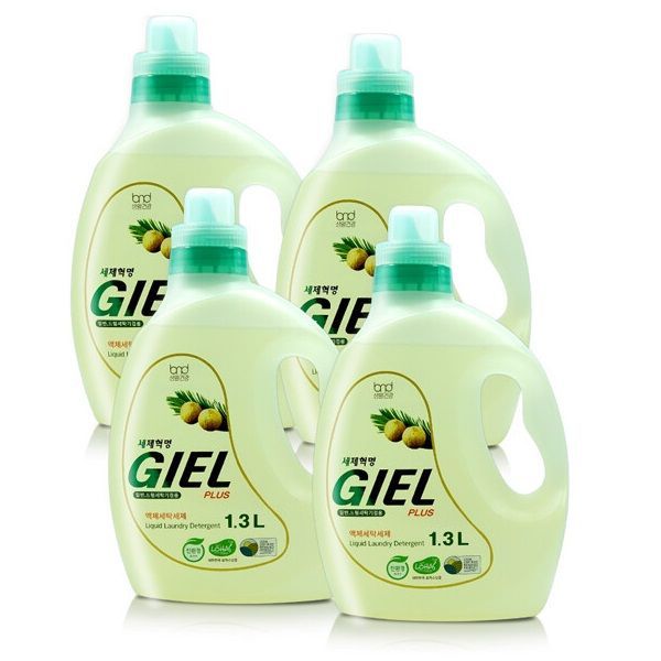 [오늘출발] 세제혁명 NEW GIEL PLUS 액체세제 1.3L 4통(투명)