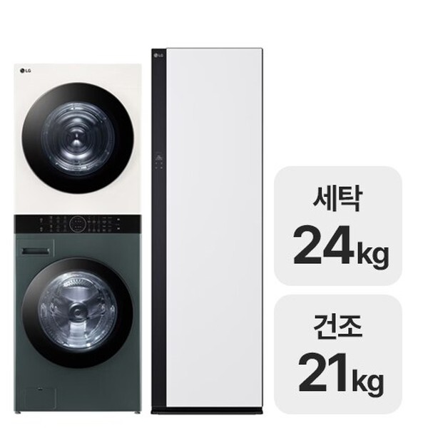 LG전자트롬오브제컬렉션워시타워W21GEAM+스타일러SC5MSR82H