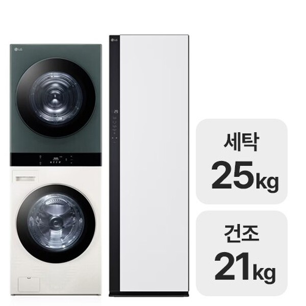 LG전자트롬오브제컬렉션워시타워WL21EGZU+스타일러SC5MSR82H
