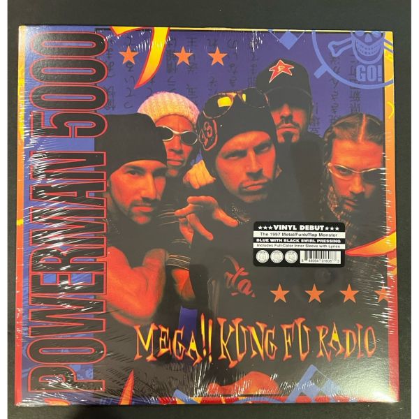[해외] (수입 LP) POWERMAN 5000 Mega Kung Fu Radio LP on BLUE SWIRL VINYL Debut New SEALED