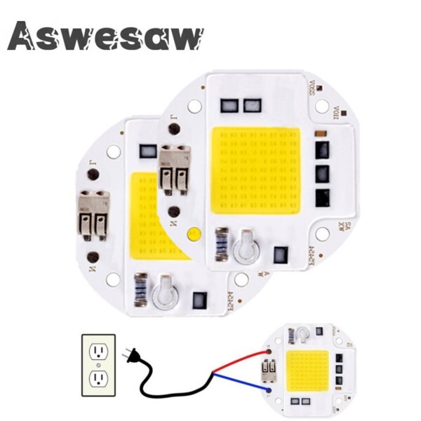 [오늘출발] 높은 전력 50W 70W 100W COB LED 칩 220V 110V 용접 무료 다이오드 스포트라이트 투광 조명 스마트 IC 필요
