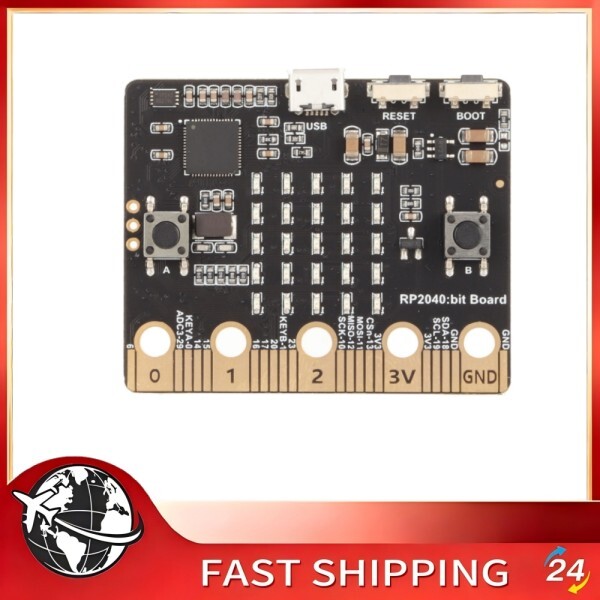 [해외] PCB 개발 보드 광범위한 적용 가능성 W25Q16 16M 플래시 RP2040 프로그래밍용 컴퓨터 게임용 LED 조명