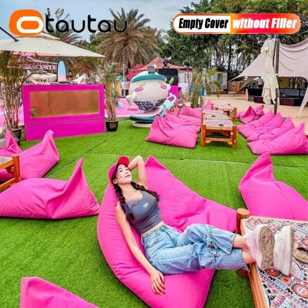 [해외] OTAUTAU 필러가 없는  콩 가방 커버 수영 풀 해변 부동 Beanbag Pouf 살롱 라운지 DD036