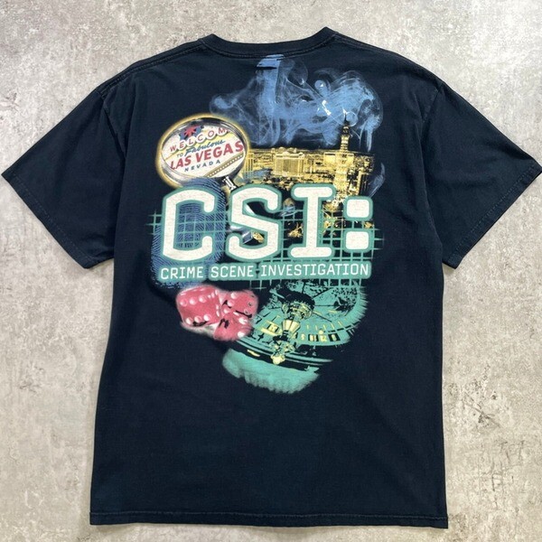 [중고,해외] 18891832 (중고) CSI:과학 수사반 드라마 T셔츠 라스베가스 카지노 무비 T 남성