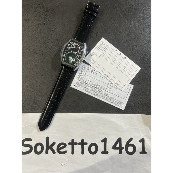 [해외] frank miura Frank Miura Quart 시계 세금포함 정품 Macau Gambling 가죽 Casino 실버 블랙 FM12-SVBK 명품