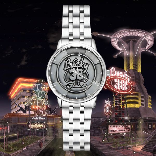 [해외] 폴out New Vegas 플라티늄 Chip Lucky 38 Casino 조각d 손목시계 세금포함 정품 시계 명품시계 패션시계 33