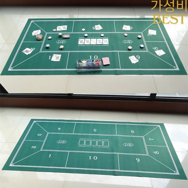 [오늘출발] [해외] 텍사스 홀덤 매트 180x90cm 포커 카드 게임 테이블 천 카지노 데스크탑 아름답게 인쇄 된 홈