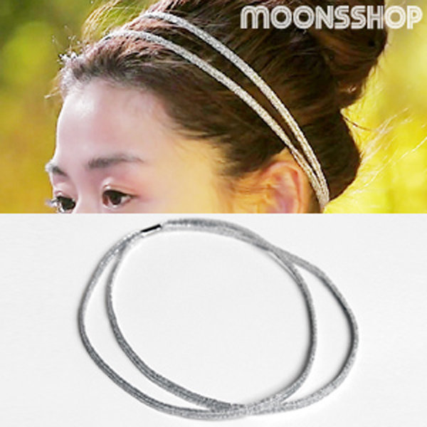 문스샵 국내제조 별에서온그대 천송이머리띠 천송이머리밴드 두줄 천송이헤어밴드 진주머리띠 가죽머리띠