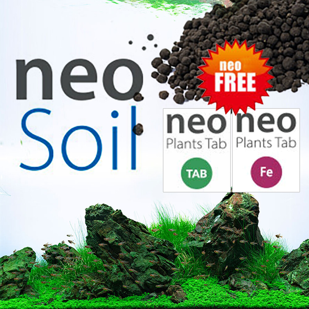 [오늘출발] 네오 컴팩트 소일 8L / 수족관 어항 수조 수초 새우 구피 열대어 바닥재 (증정품) 탭 TAB + 철분 Fe 영양제