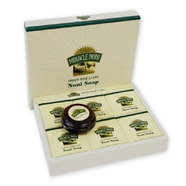 [오늘출발] 타히티안미라클노니비누 (6개) 노니효능 천연 보습 미용비누 지루성 건성 트러블 피부 저자극 라벤더향