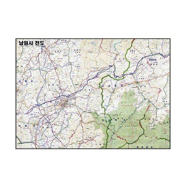[오늘출발] (양면코팅)전라북도남원시지도/사은품증정/ A0사이즈