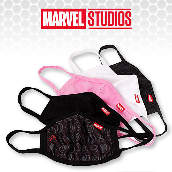 [오늘출발]마블 마블 성인마스크 3D 패션마스크/면마스크 검정마스크