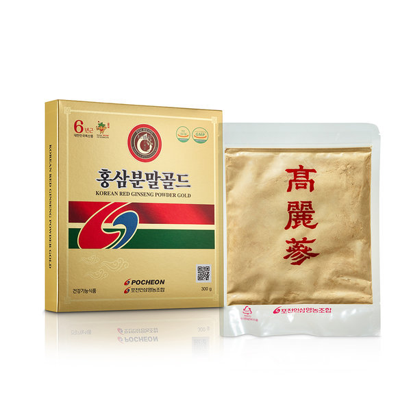 [오늘출발] 포천인삼영농조합 홍삼분말골드300g/6년근/홍삼분/홍삼가루 국내산홍삼