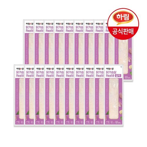 하림 하림이닭 닭가슴살 리얼바 갈릭 80g x 20팩