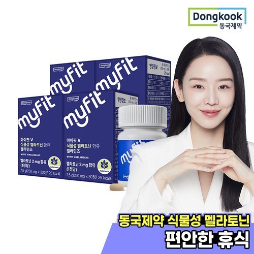 동국제약 마이핏 식물성 멜라토닌 함유 멜라민즈 30정 4박스