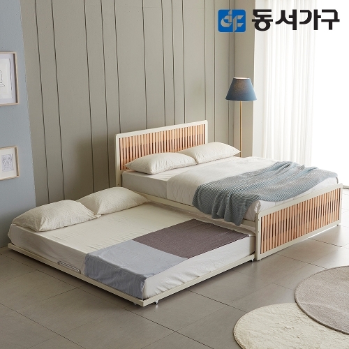 동서가구 포리 편백 피톤치드 슬라이딩 이층침대 Q+SS (9존독립) DF641350
