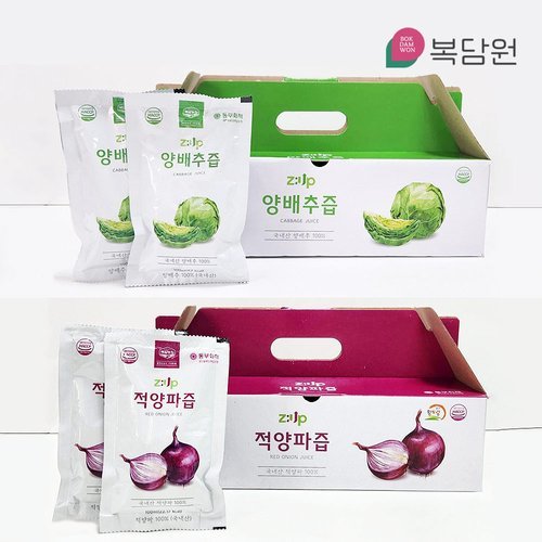 복길농원 [복담원] 국내산 양배추즙 60포 + 적양파즙 60포 (총120포)