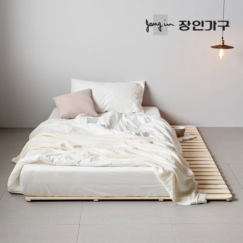 장인가구 감성 접이식 원목 침대프레임 매트리스깔판SS