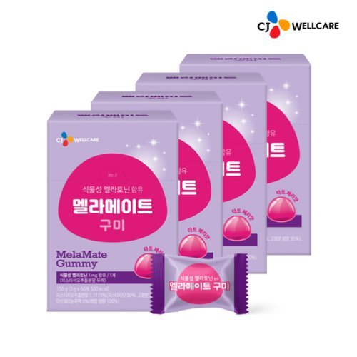 CJ공식 닥터뉴트리 식물성 멜라토닌 함유 멜라메이트 50구미 4박스
